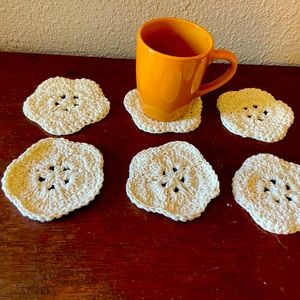 6 pc Hand crocheted Coasters